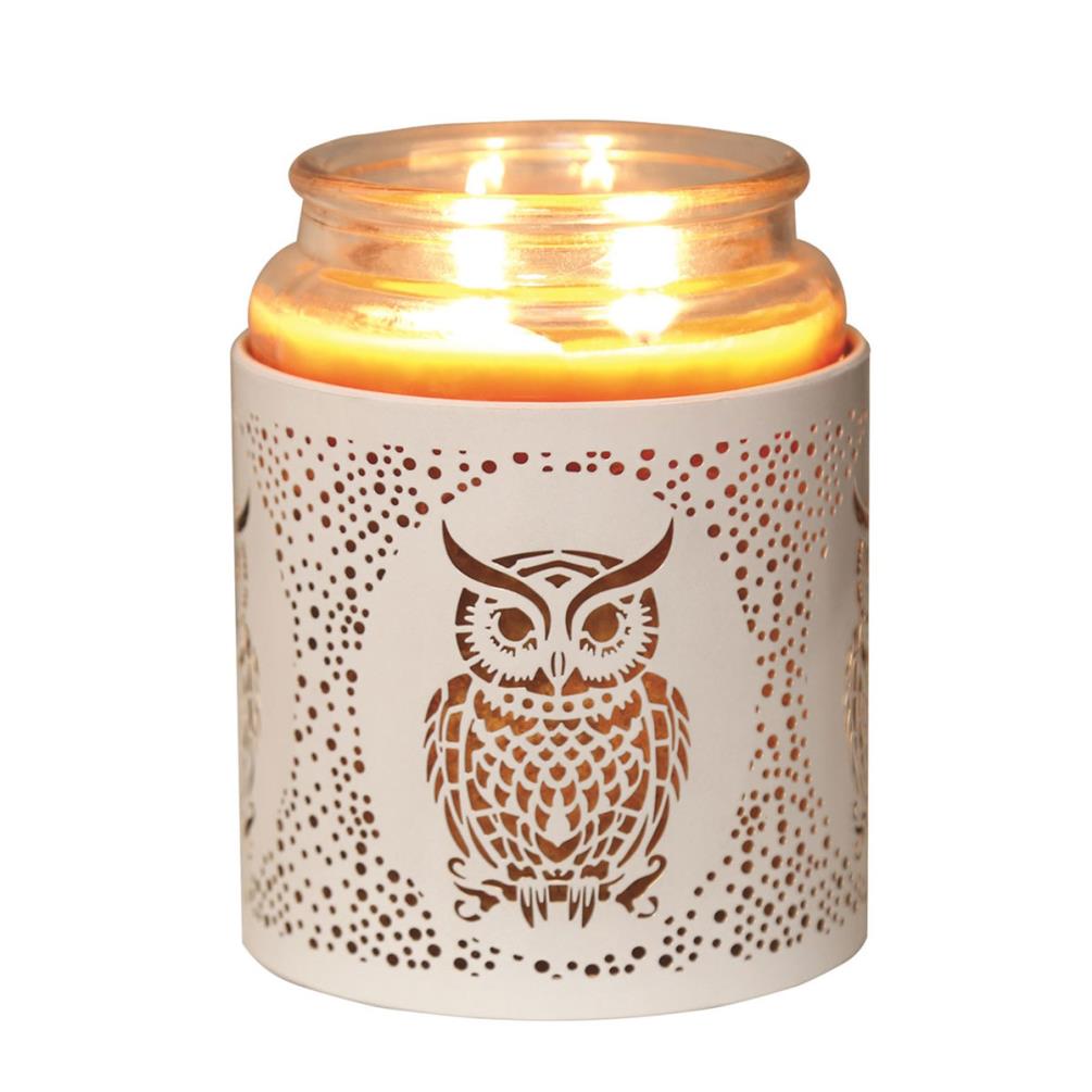 Aroma White & Gold Owl Jar Sleeve & Wax Melt Warmer Extra Image 3